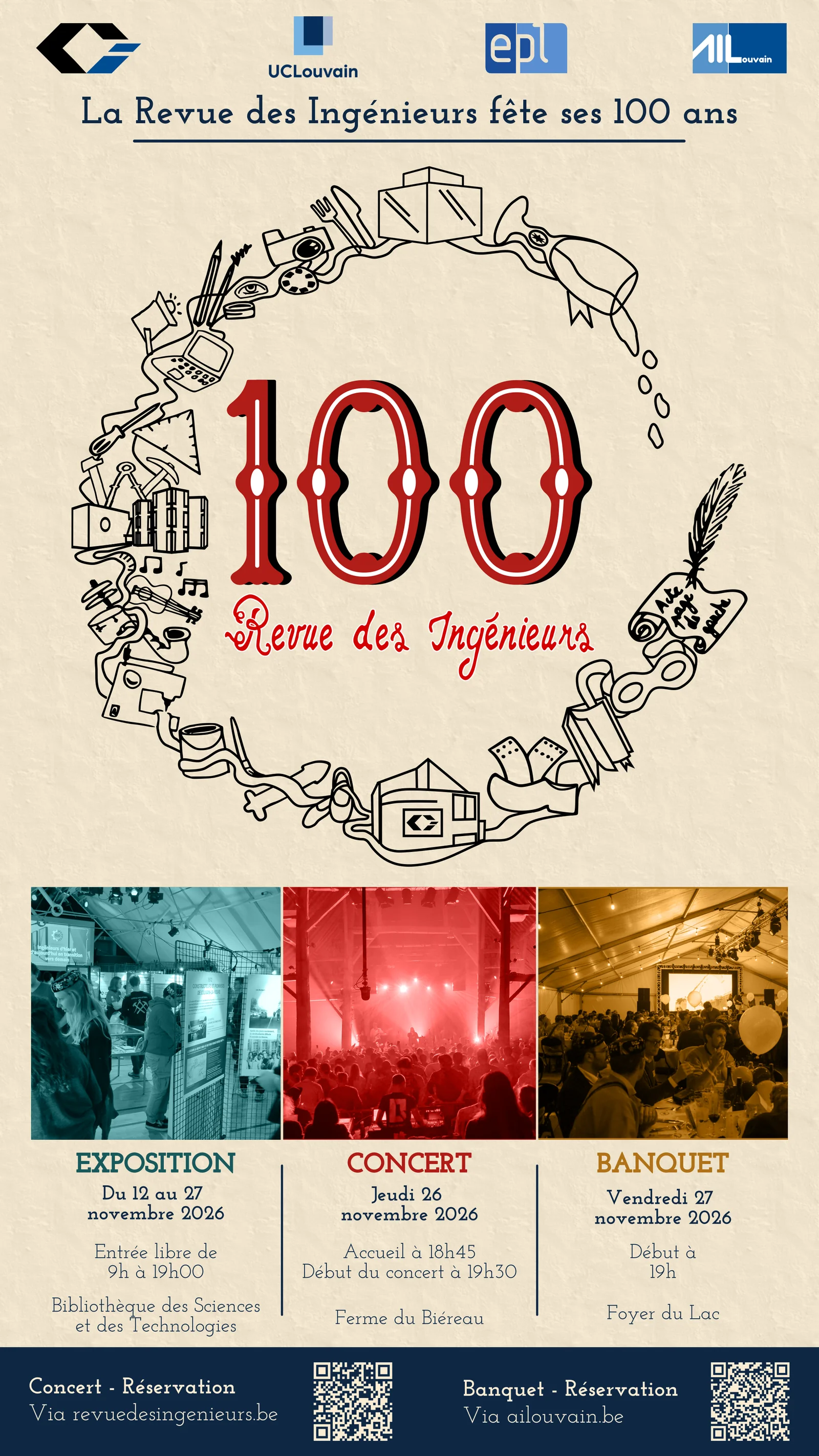 Affiche des 100 ans de la Revue des Ingénieurs