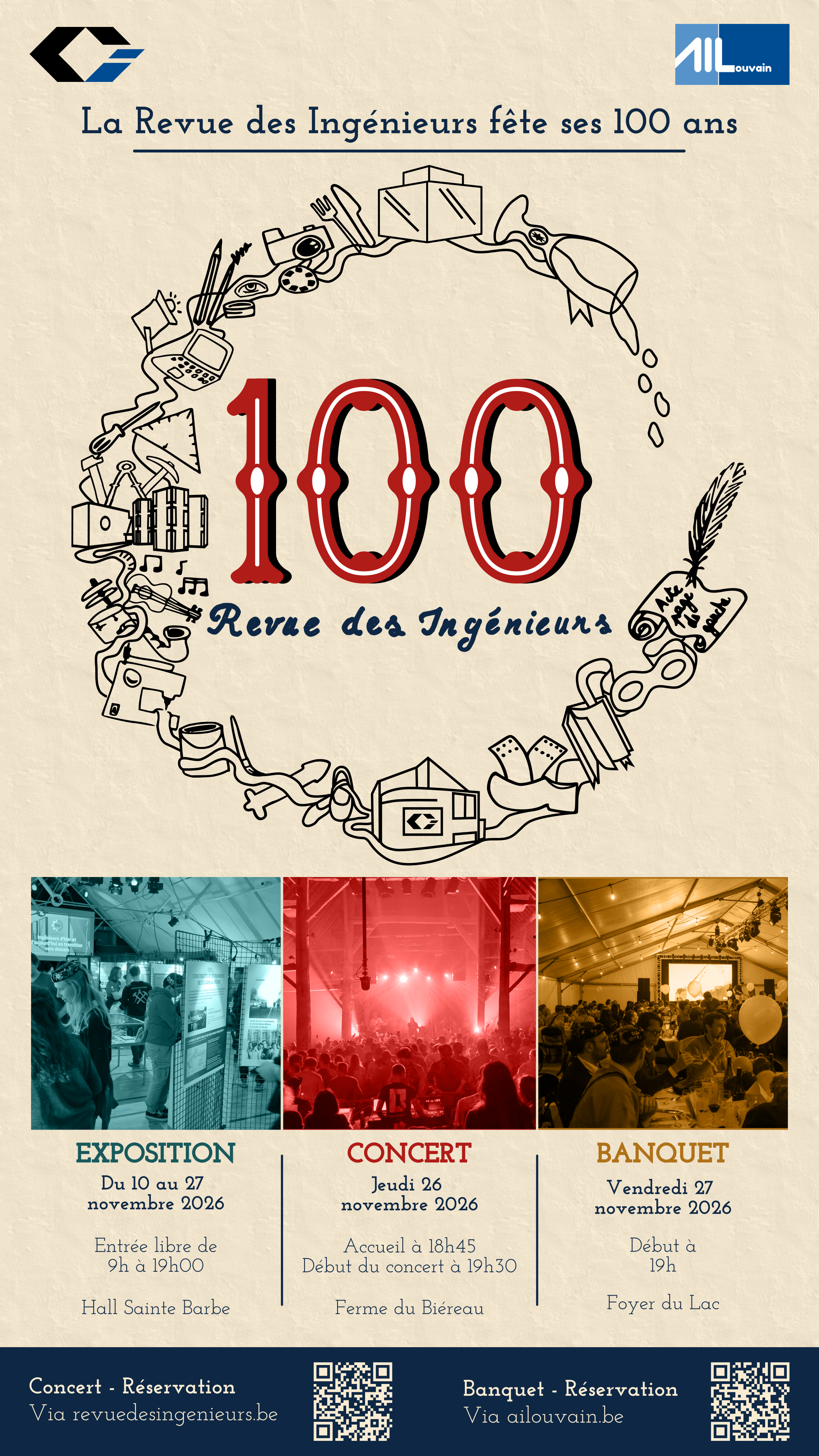 Affiche des 100 ans de la Revue des Ingénieurs
